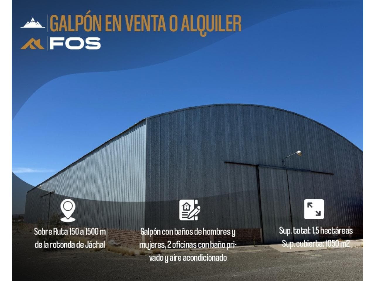 Alquiler Enorme Galpón Ideal Para Empresas Mineras Sobre Ruta 150 - Jachal