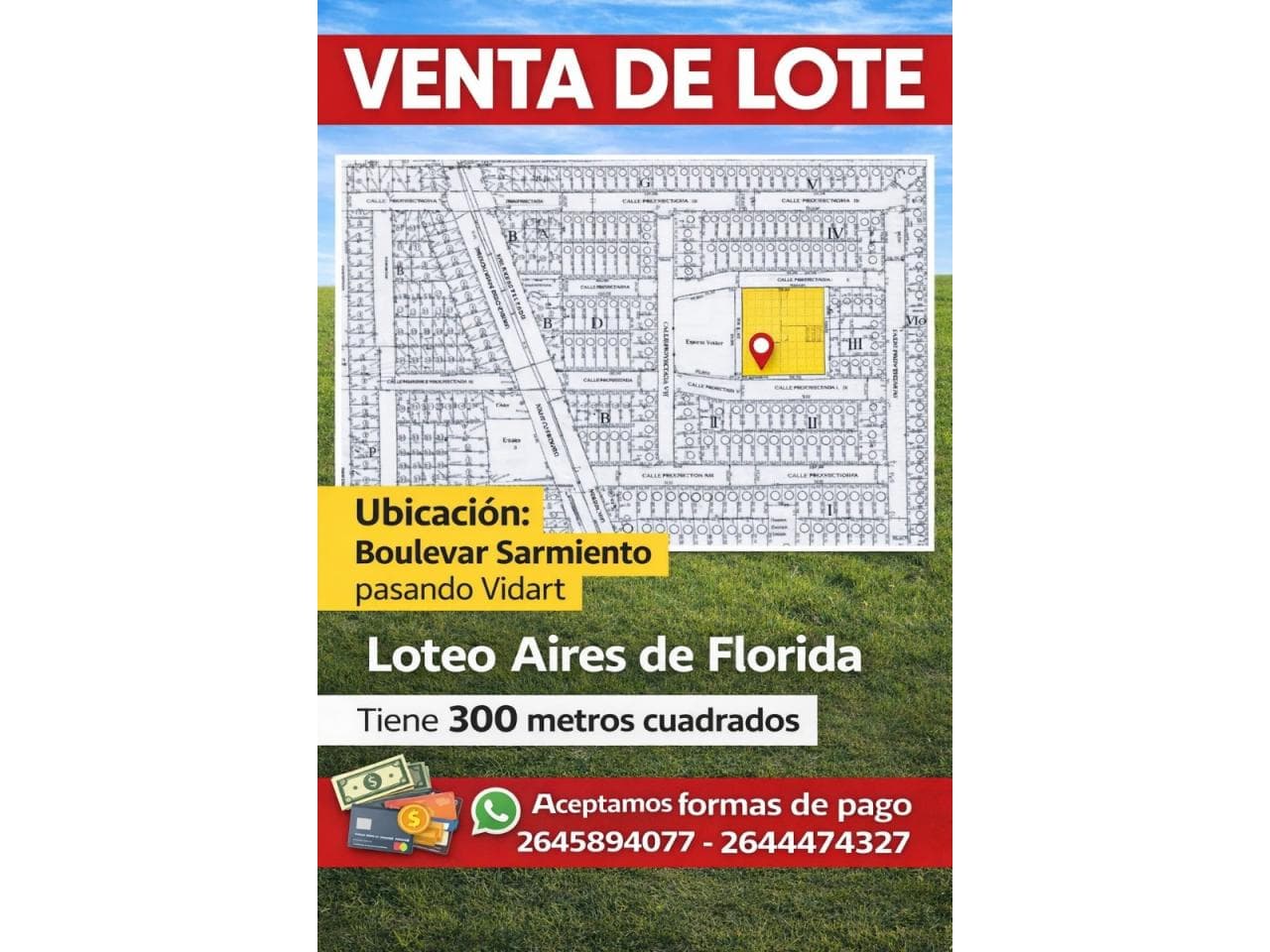Venta. 300 Metros Cuadrados. Rawson