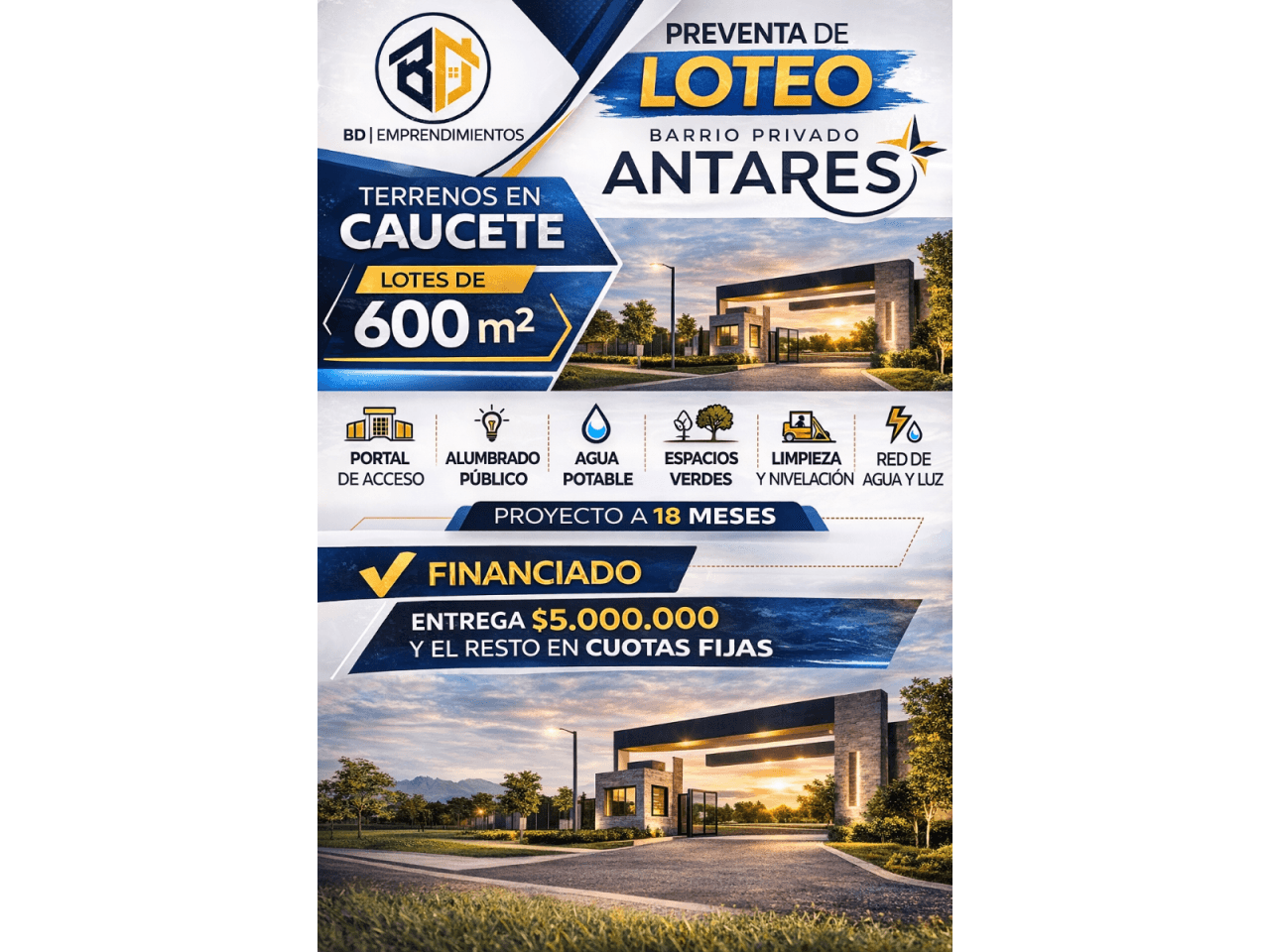 Venta. Lote En Barrio Privado, Oferta Unica. Caucete