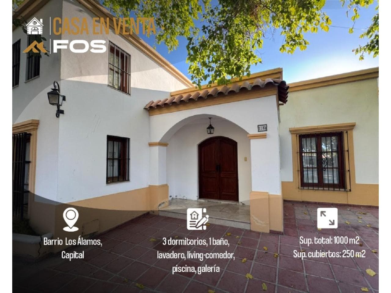 Venta. Casa Estilo Colonial De 3 Dormitorios Y Piscina. Capital