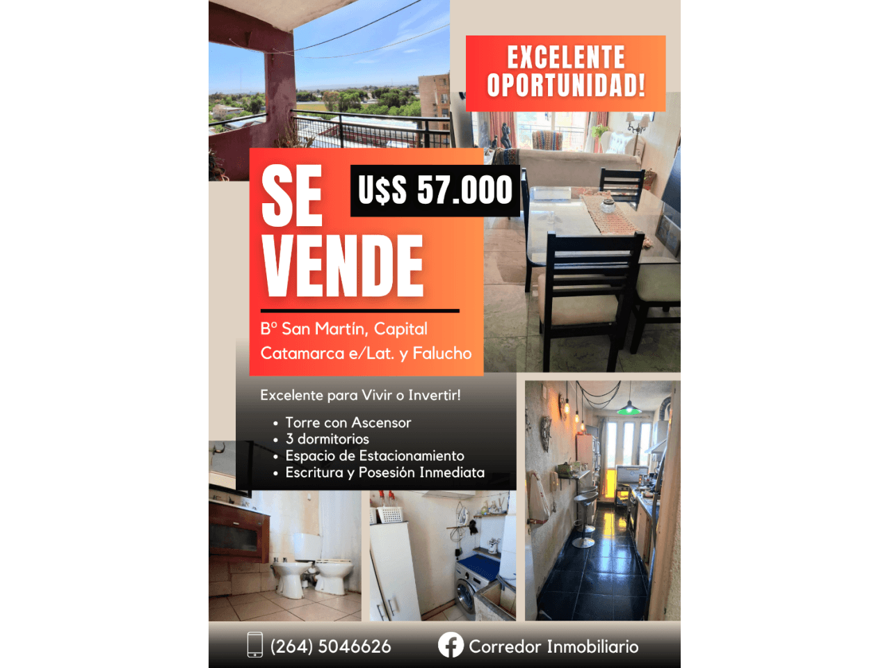 Venta. Dpto Bº San Martín. Capital