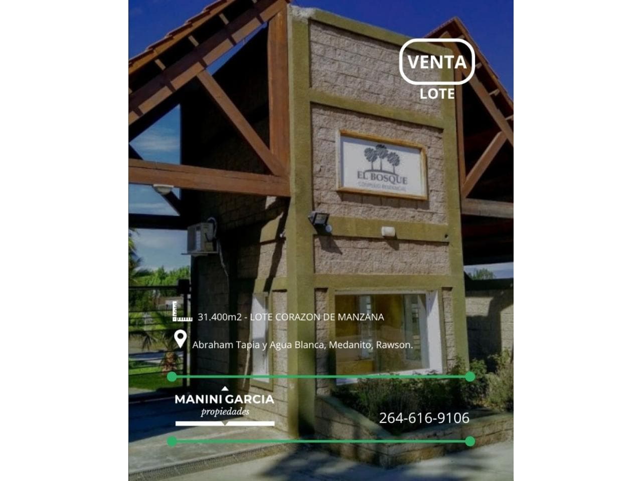 Venta. Lote - Barrrio Privado El Bosque - Rawson