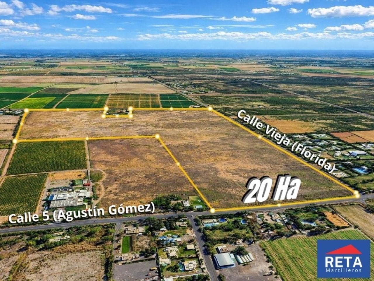 Venta. Terreno De 20 Hectáreas En Médano De Oro  Esquina Agustín Gómez (calle 5) Y Florida | 3 Frentes