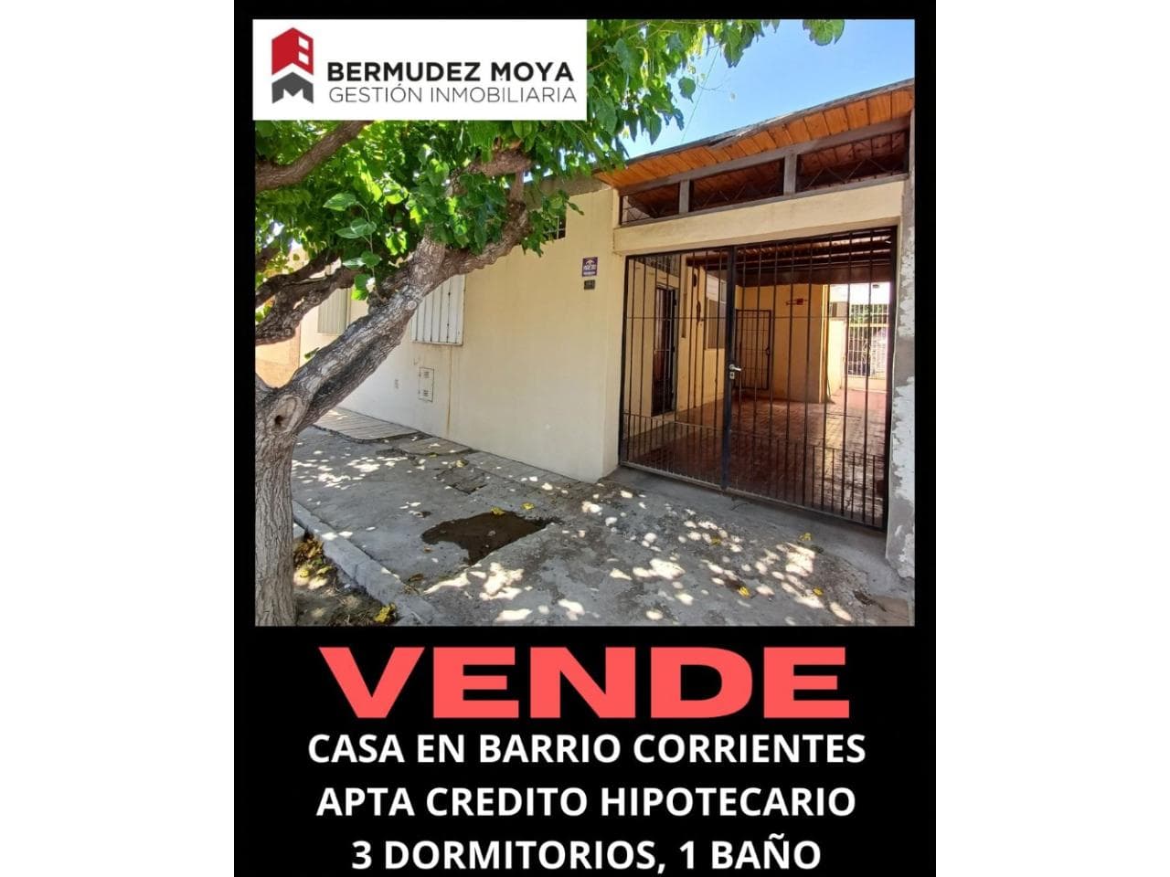 Venta. Casa En Capital, Barrio Corrientes, 3 Dormitorios, 1 Baño, Cochera Techada, Lista Para Escriturar