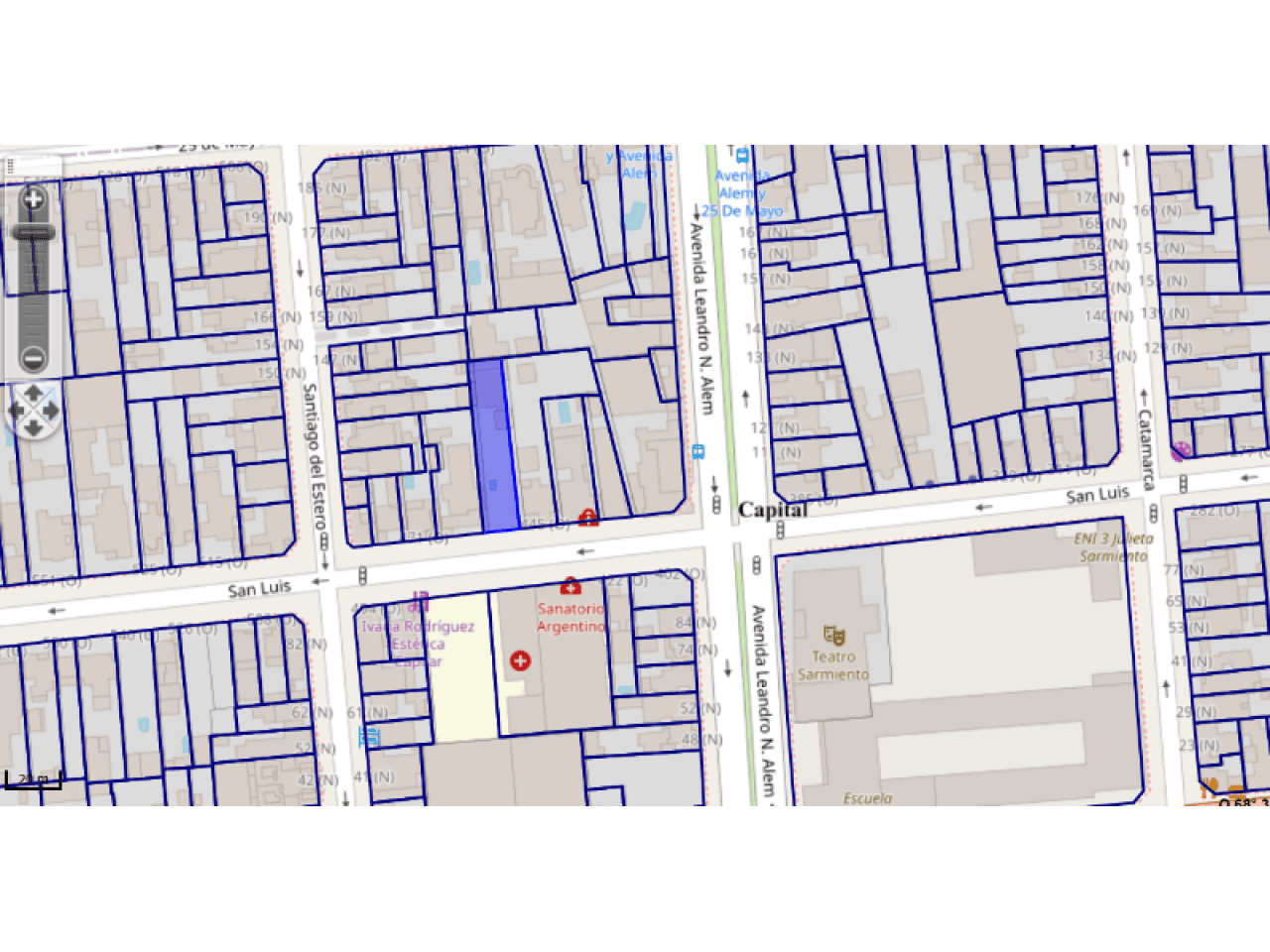 Venta De Importante Terreno/ Casa Sobre Calle San Luis. Frente Sanatorio Argentino
