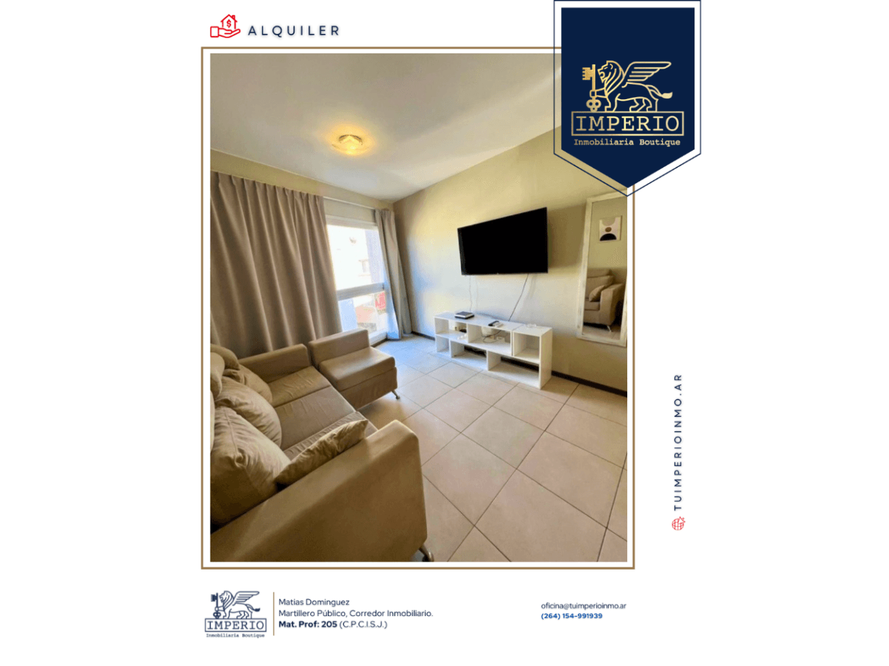 Alquiler Departamento  Barrio Jardines Del Libertador. Capital
