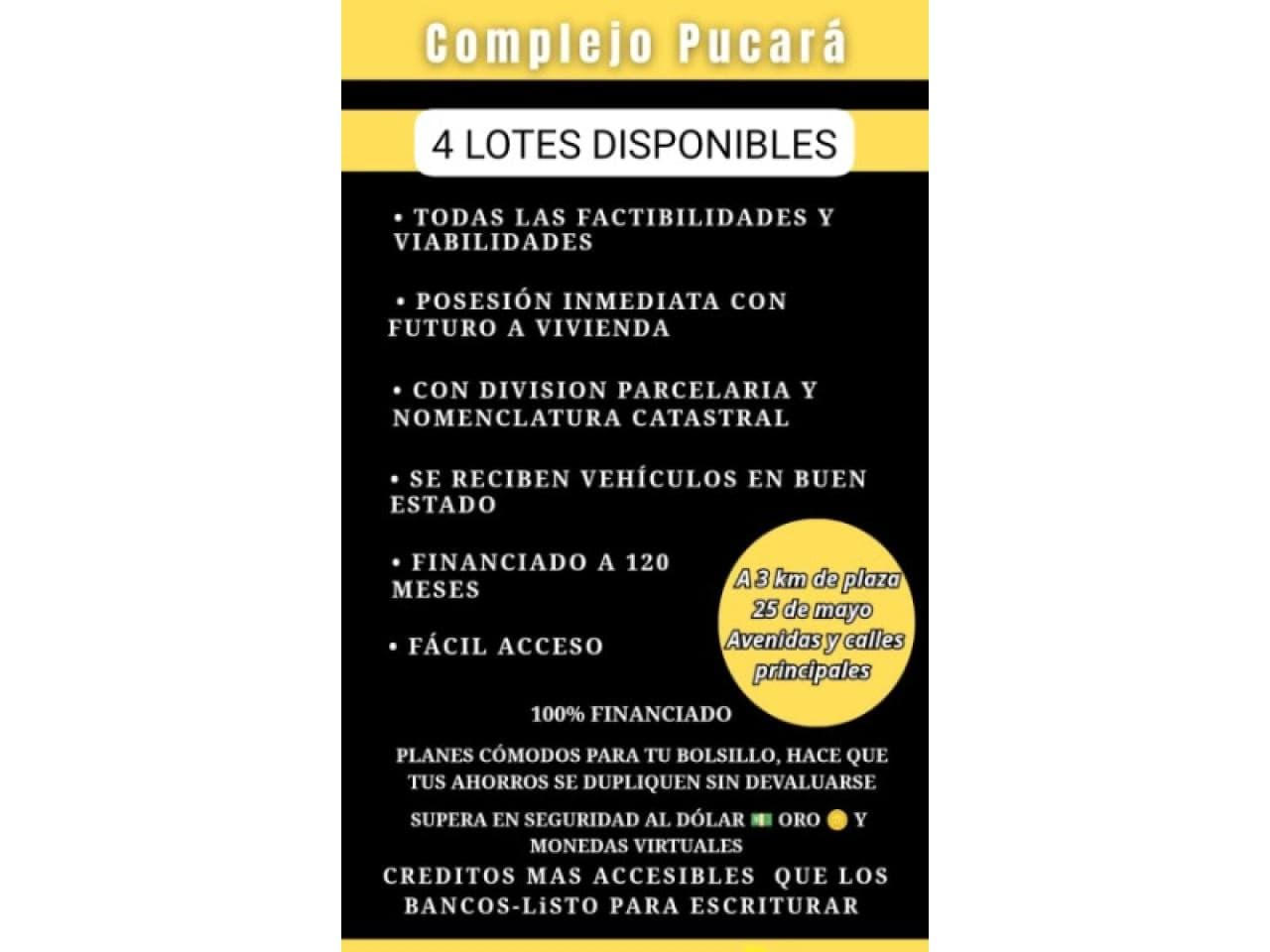 Lotes 100% Financiados Complejo Privado