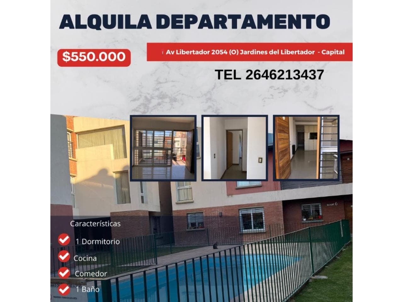 Alquiler Departamento De Categoria. Capital