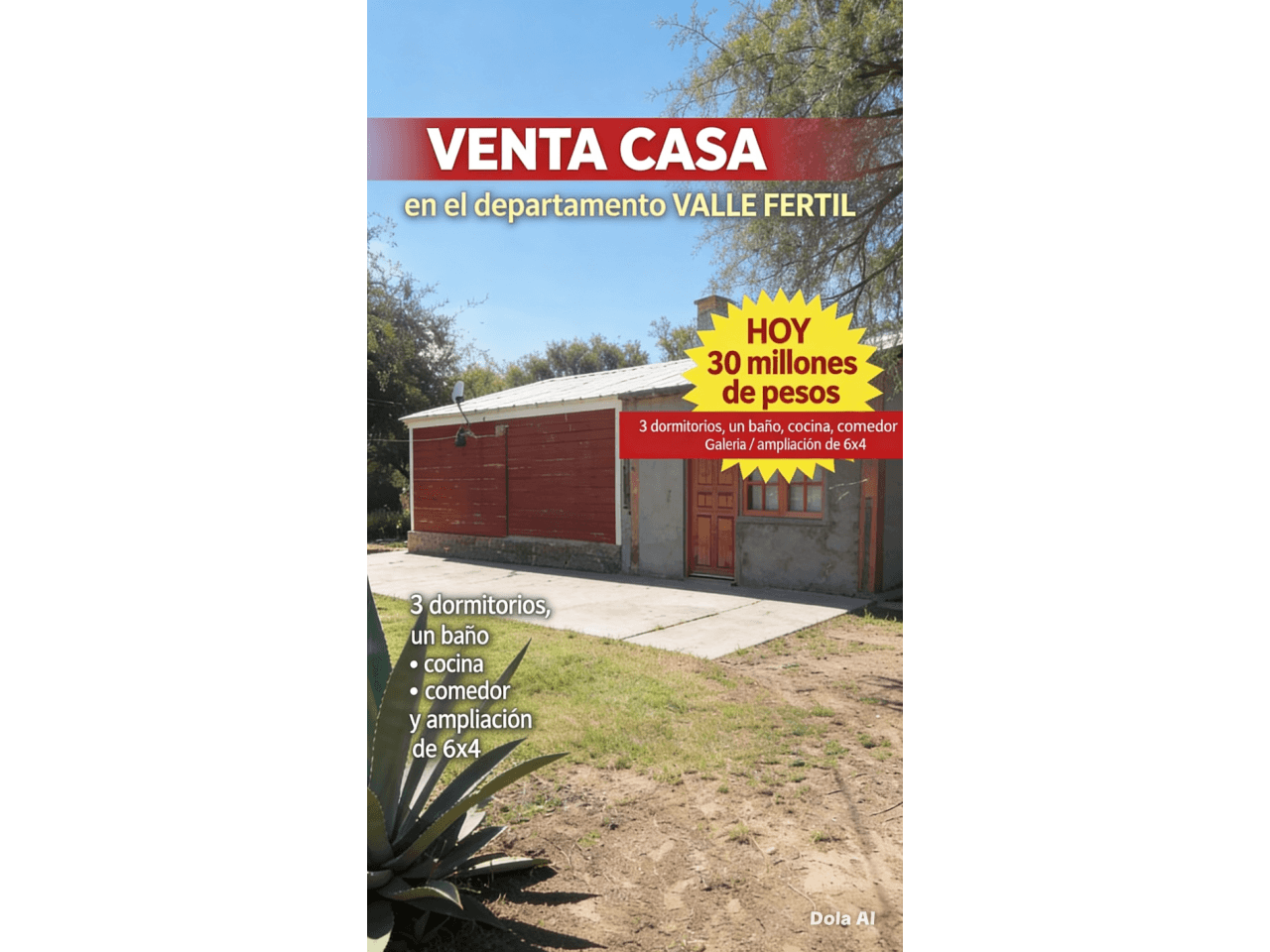 Vendo Casa En Villa San Agustin - Valle Fertil