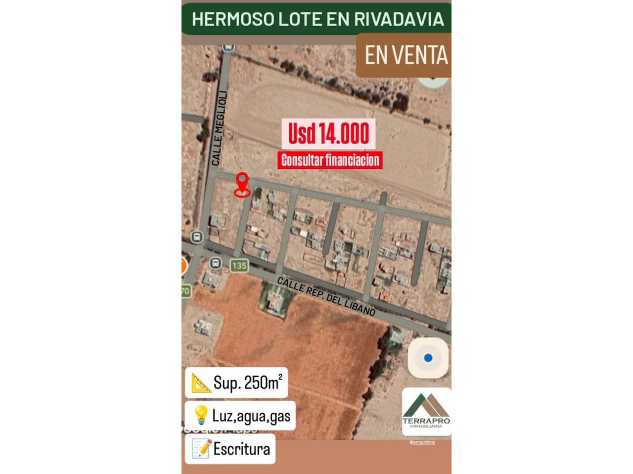 Lote En Alto Verde, República Del Libano Y Meglioli, Rivadavia.