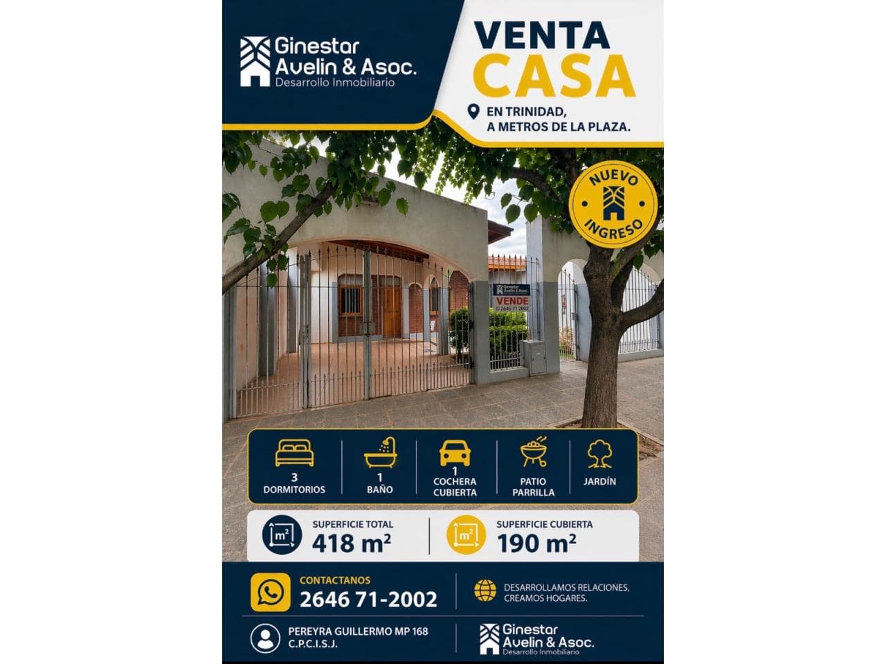Casa 3 Dormitorios A Metros De Calle Mendoza Trinidad Capital