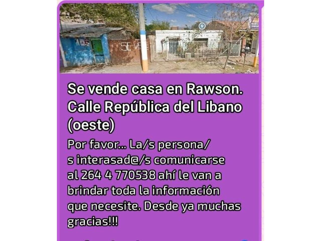 Venta Casa En Rawson