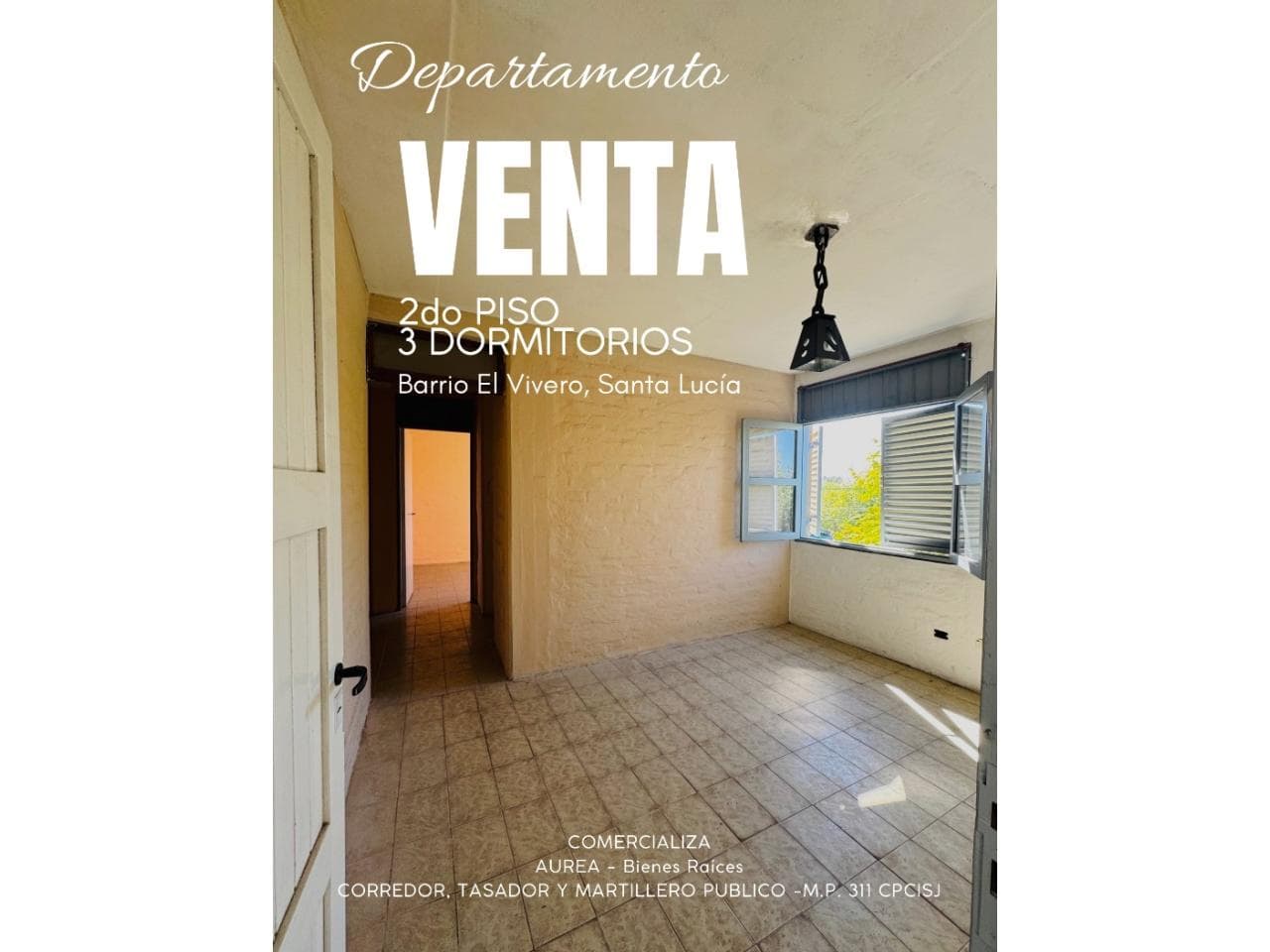 Venta Departamento, 2do Piso, 3 Dormitorios  Barrio El Vivero, Santa Lucía