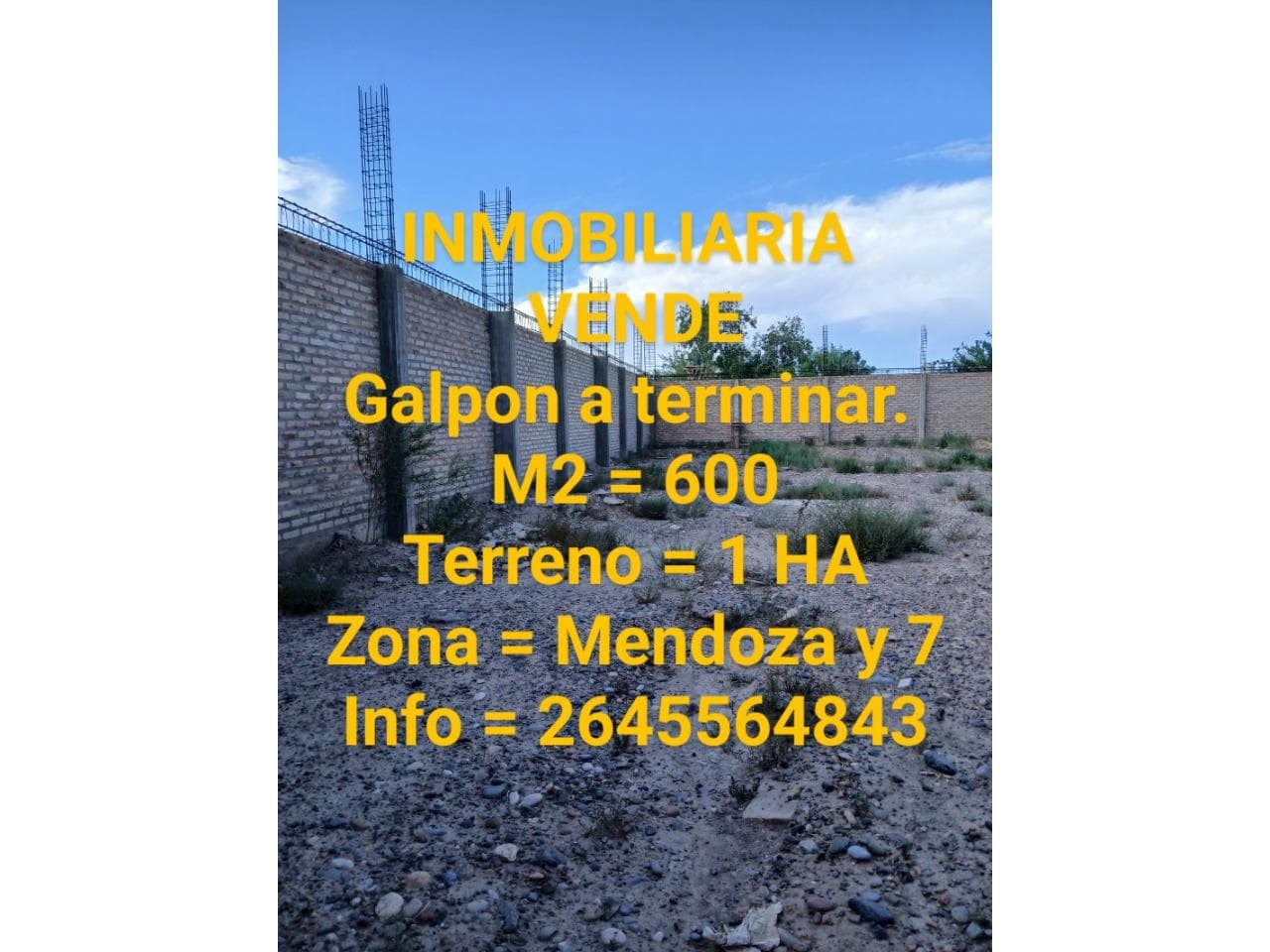 Venta Galpon. A Terminar