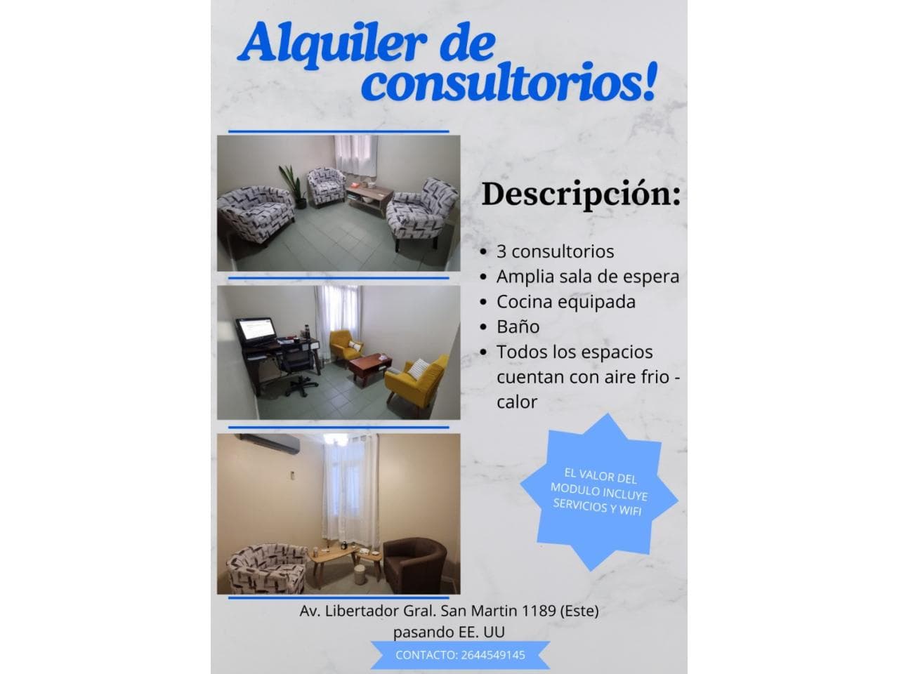Alquilo Consultorios Por Módulos Para Psicologia