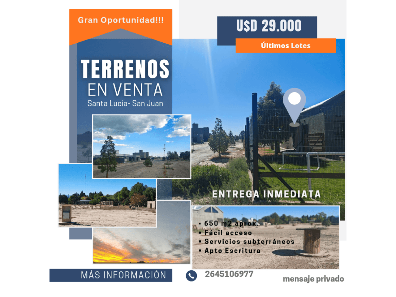 Excelente Oportunidad - Lote De 650 M2 En Santa Lucia