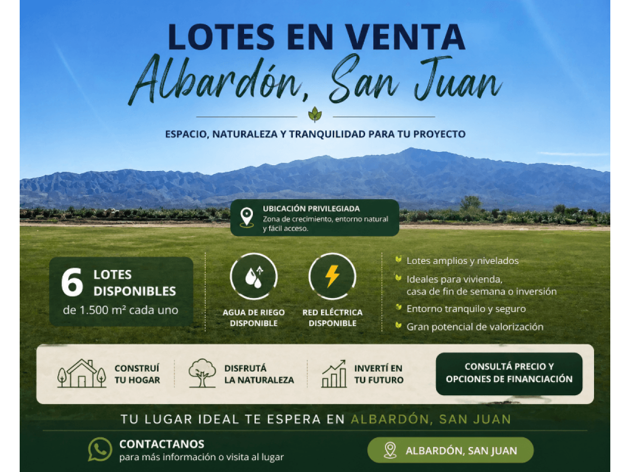 🌿 Oportunidad única En Albardón, San Juan 🌿