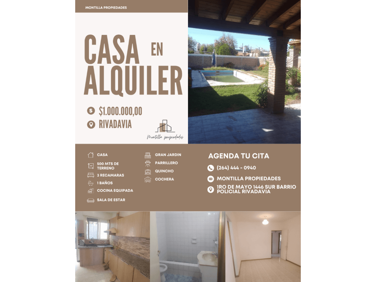 Alquiler Casa De 3 Dormitorios - Perfecta Para Vos