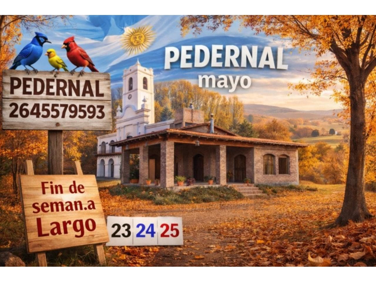 Alquiler Casa. Fin De Semana Largo En Pedernal. Sarmiento