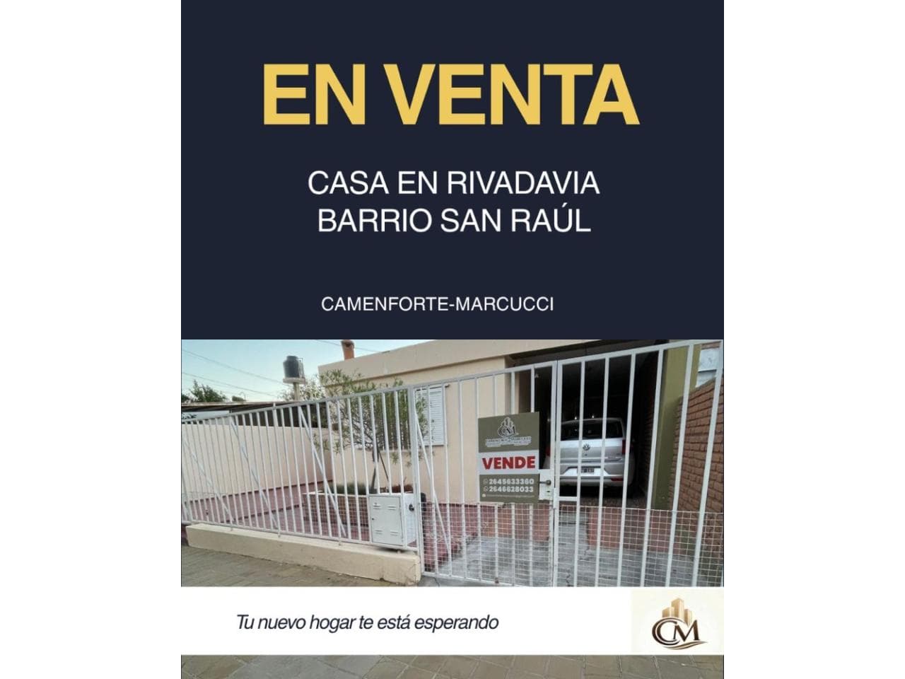 Vendo Casa En Rivadavia , Lista Para Escriturar  Zona Libertador Y Meglioli . Barrio San Raul