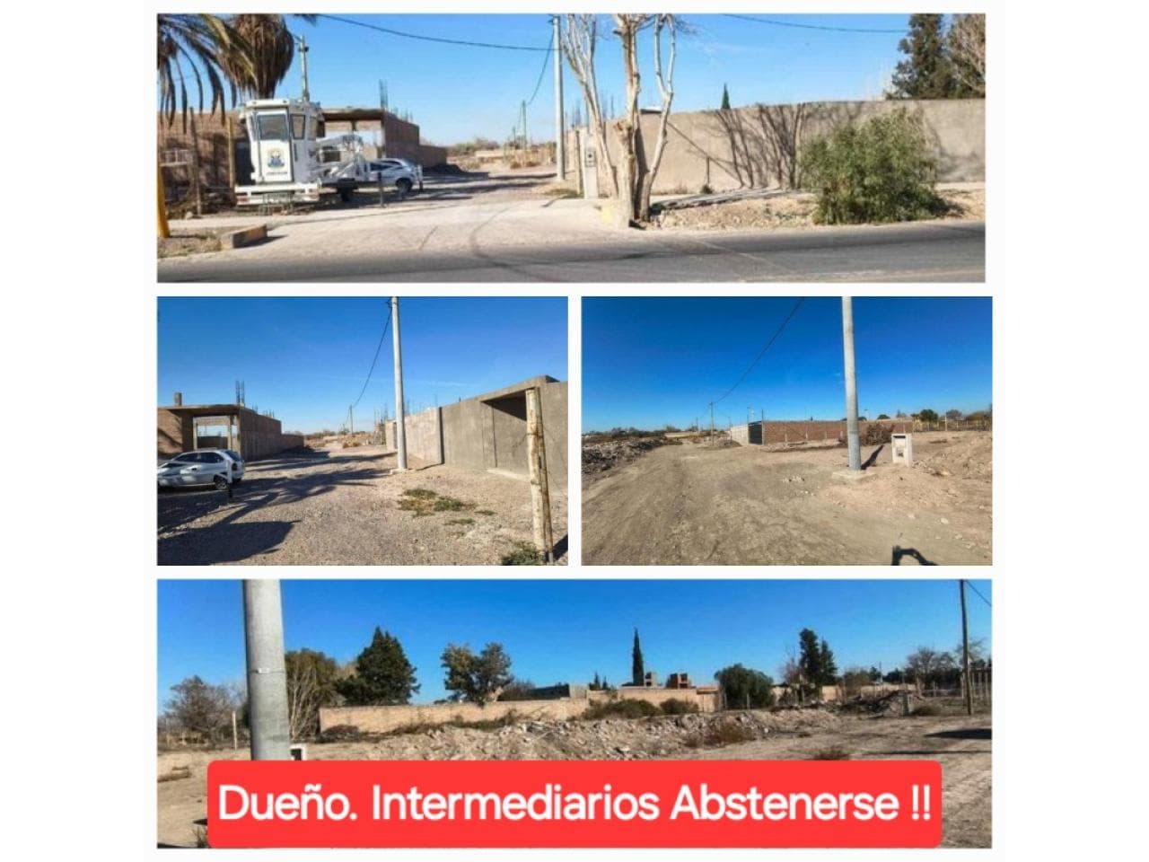Dueño 460m2 Escriturado Sin Expensas Frente B° Campo La Rosa Servicios Casas Vecinas Habitadas Financio Recibo Dpto Capt