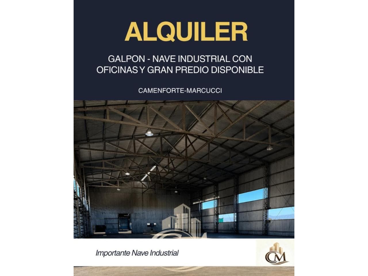 Alquiler Galpón/ Nave  Industrial Con Oficinas Y Gran Predio Disponible