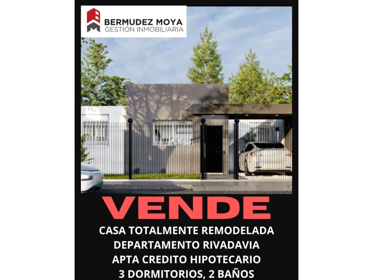 Venta. Casa Totalmente Remodelada En Rivadavia, 3 Dormitorios, 2 Baños, Excelente Ubicación, Apta Crédito Hipotecario