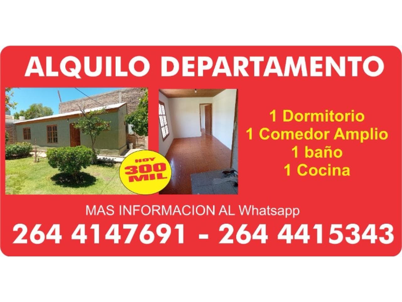 Alquiler. Departamento Interno. Rawson