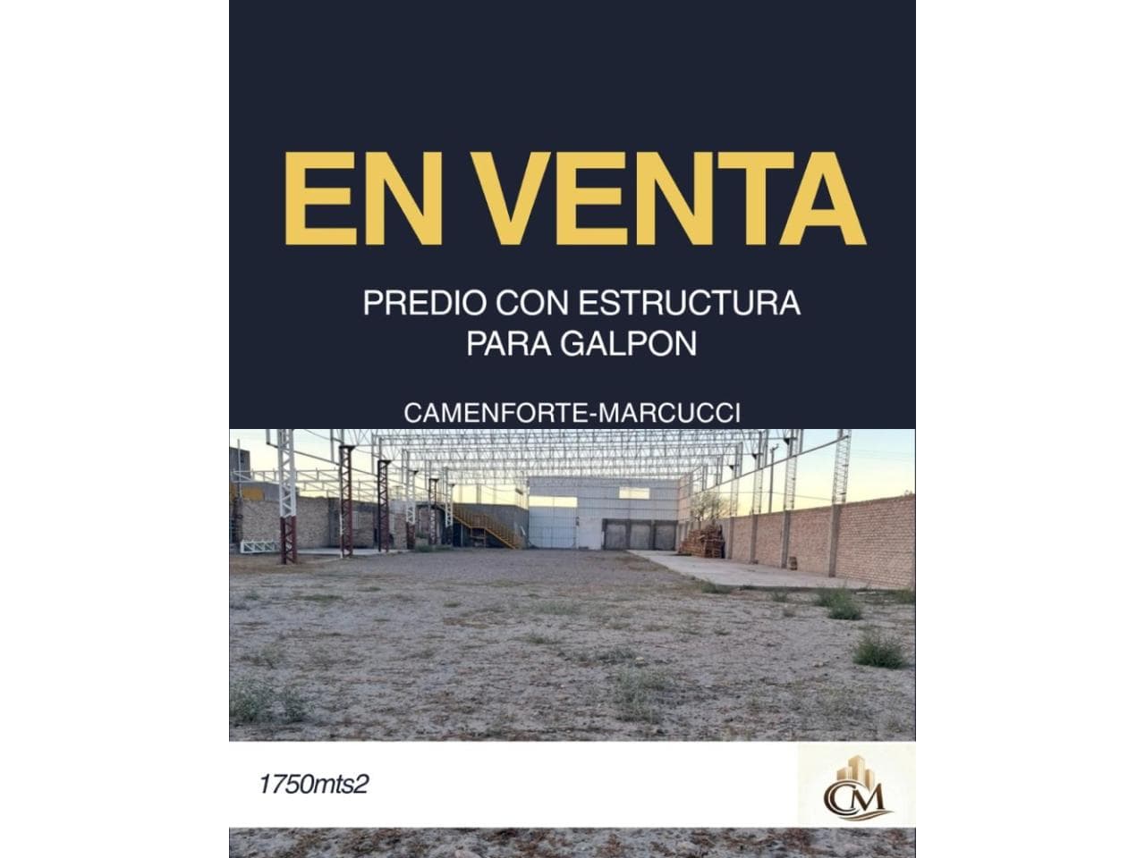 Venta Predio Con Estructura Para Un Gran Galpon
