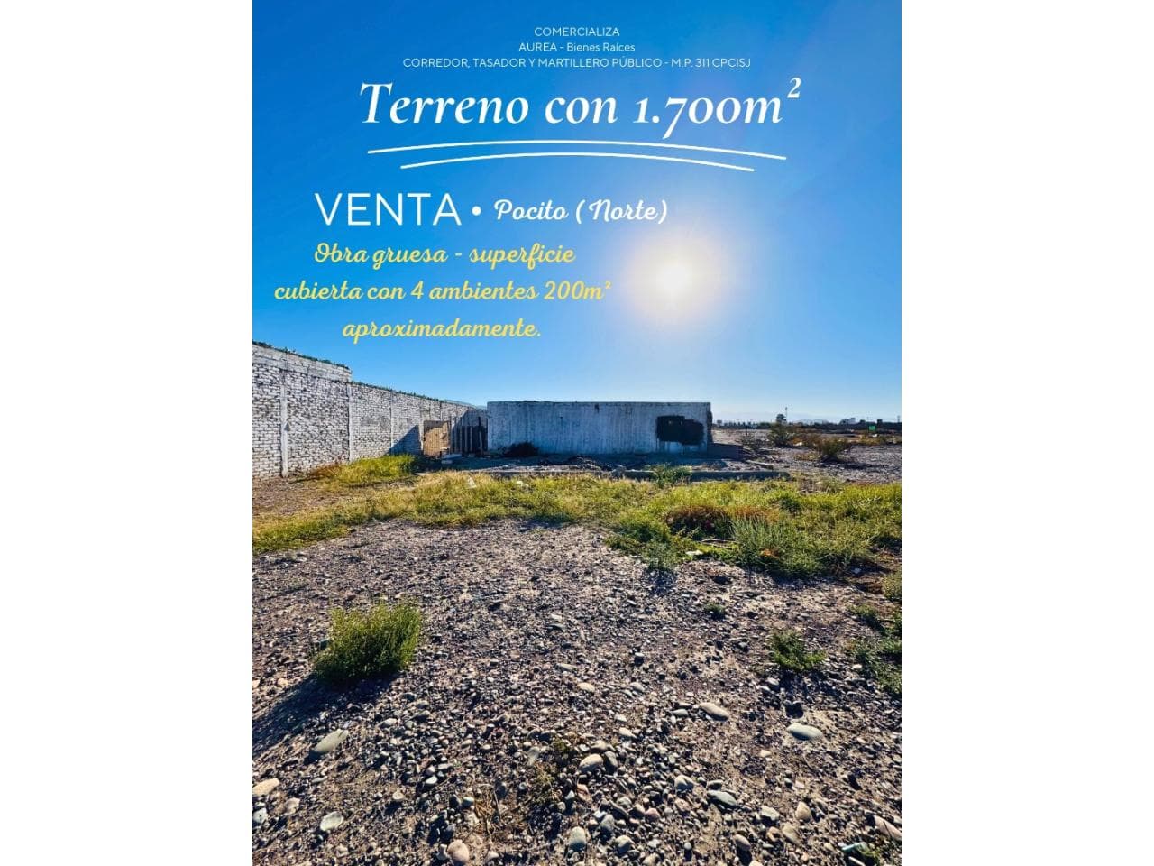 Venta Terreno, Pocito (norte) A Metros Calle 6 - 1700m² -financiamiento