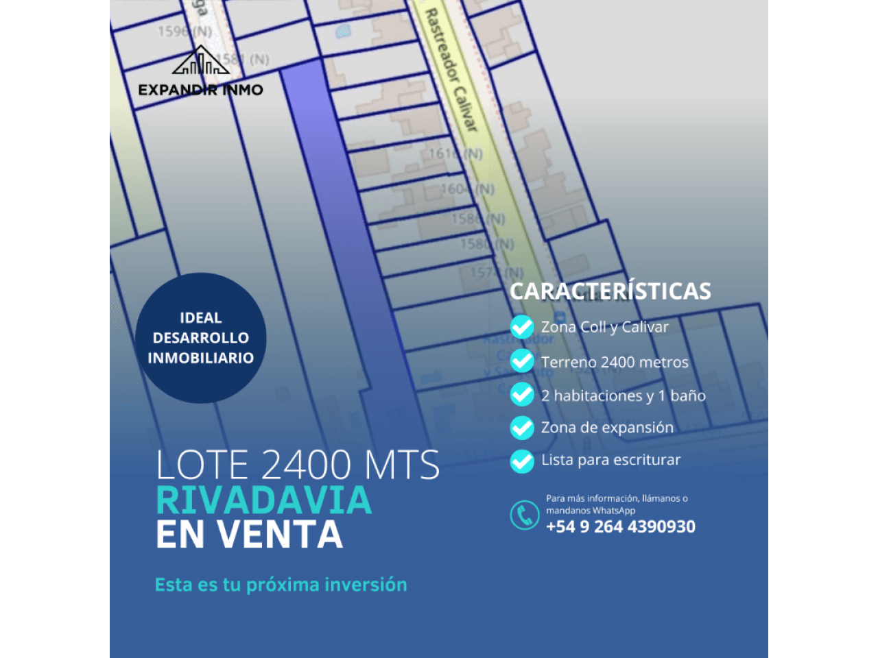 Venta Lote 2400 Mtos, Coll Y Calivar