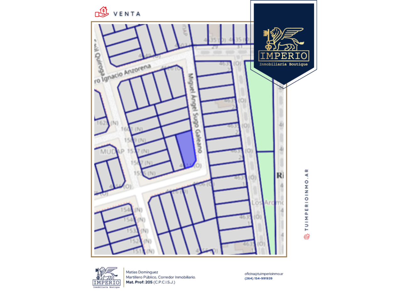 Venta Terreno Esquina  409 M²