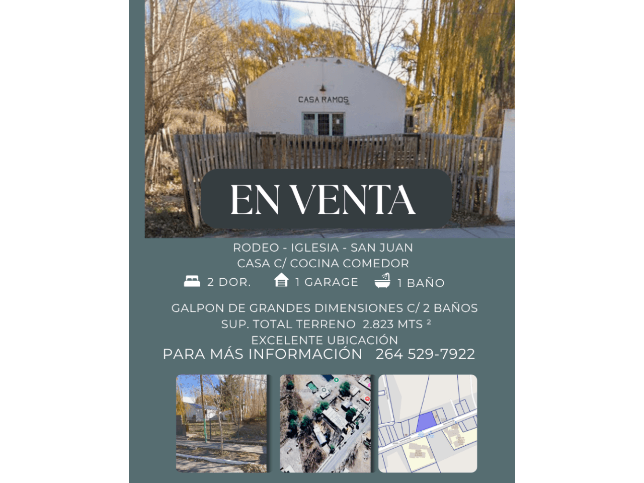 Casa Amplia + Galpón + Terreno