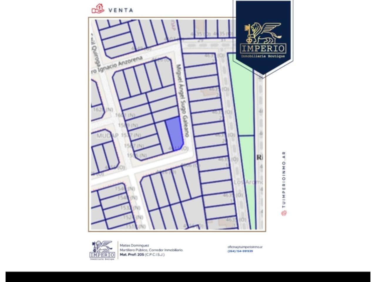 Terreno A La Venta En Rivadavia , Barrio 80% Consolidado