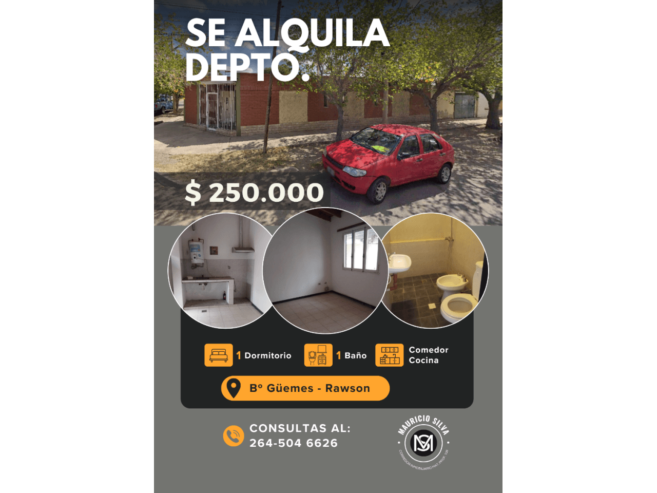 Alquiler Departamento 1 Dorm. En Rawson