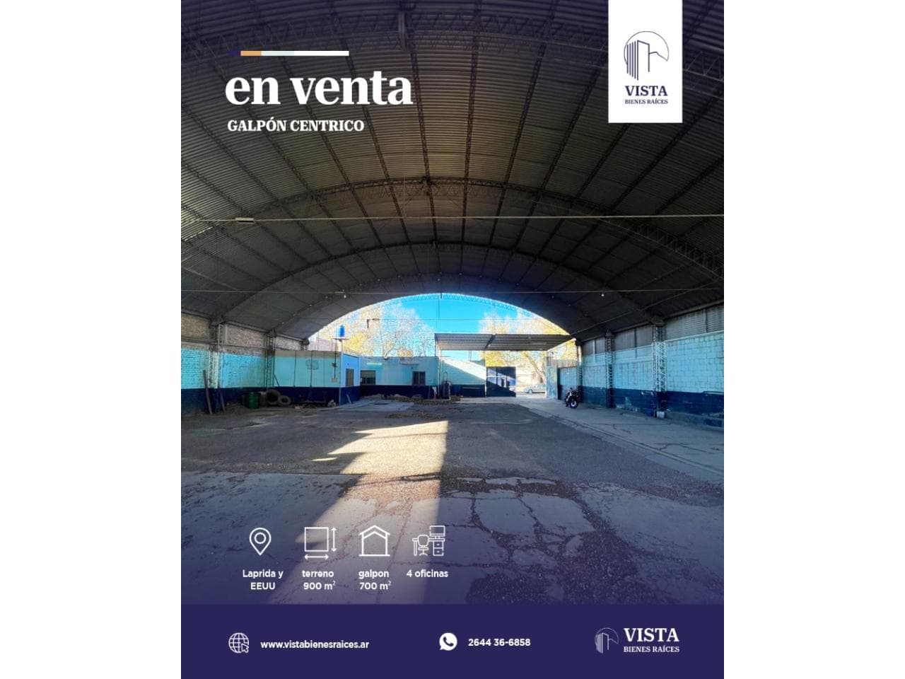 Venta Oportunidad Galpon Comercial 900 M2. Capital