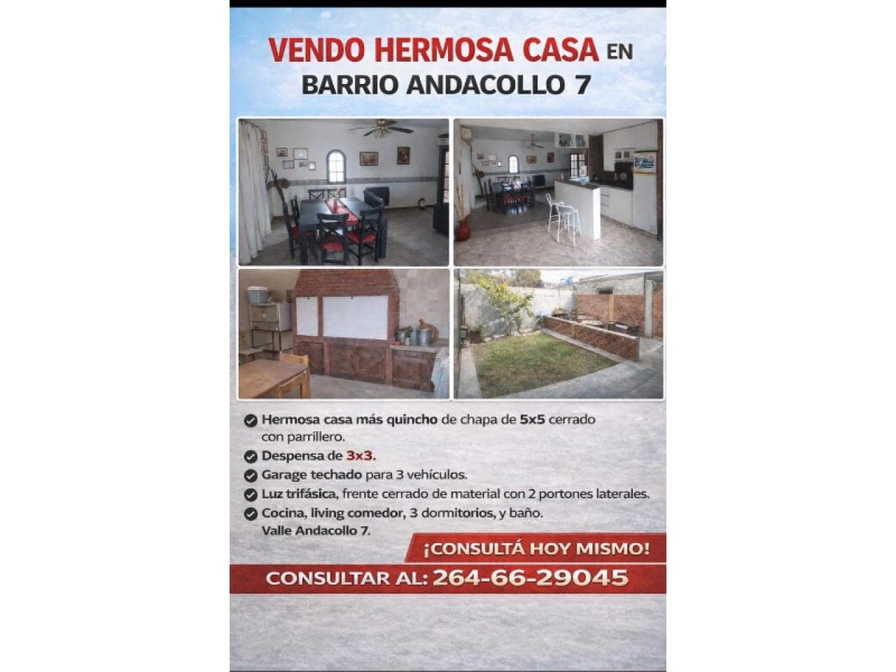 Venta Casa Barrio Andacollo 7 Chimbas