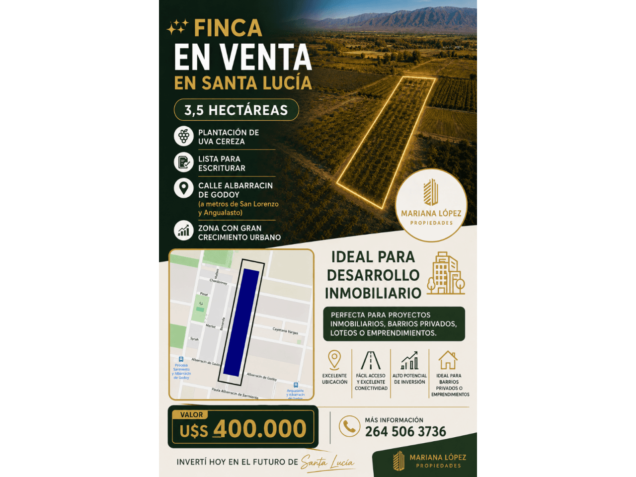 Venta. Finca En Santa Lucía Ideal Para Desarrollo Inmobiliario