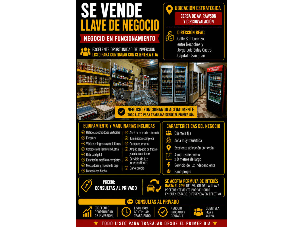 Venta. Llave De Negocio En Funcionamiento - Excelente Ubicación. Capital