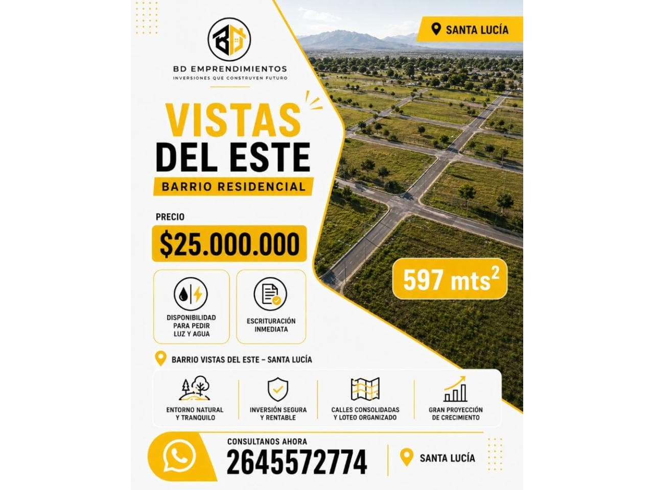 Venta. Lote 597m2 En Santa Lucia