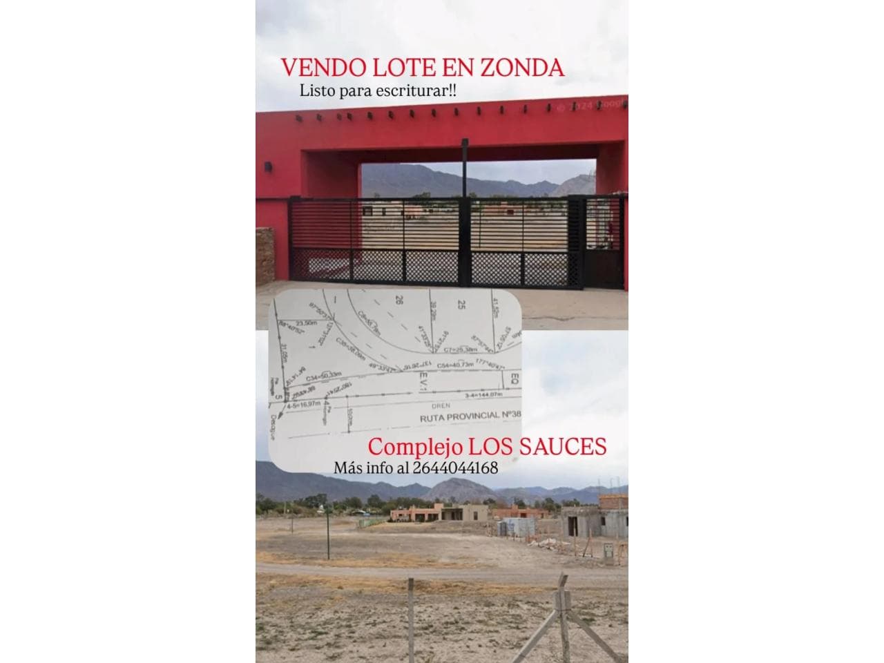 Vendo Lote En Zonda. Complejo Los Sauces