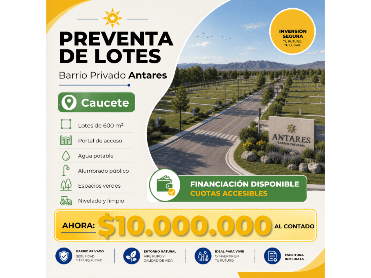 Barrio Privado Antares - Preventa De Lotes
