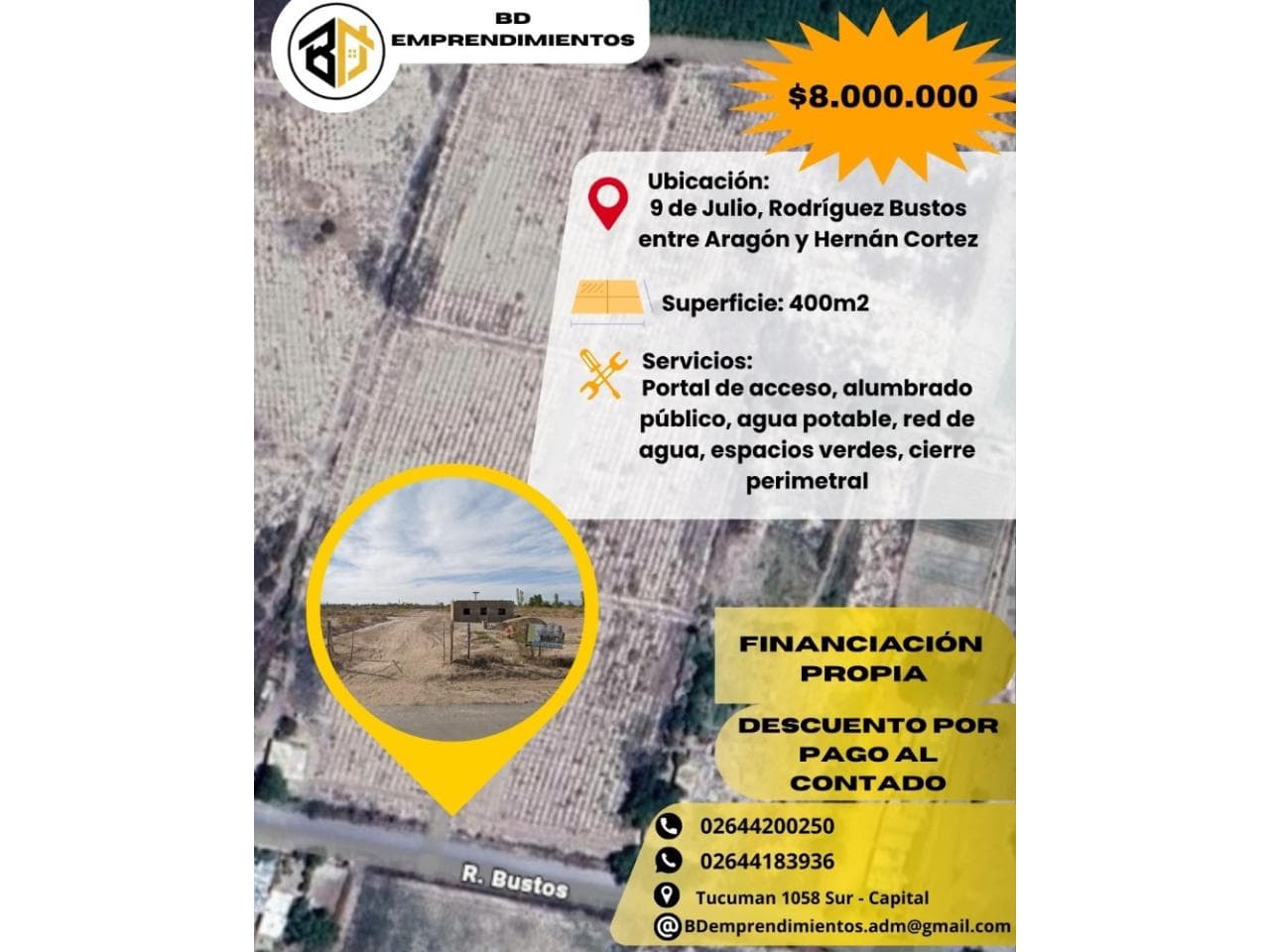 Venta. Lote De 400m2 En 9 De Julio - Lote Privado