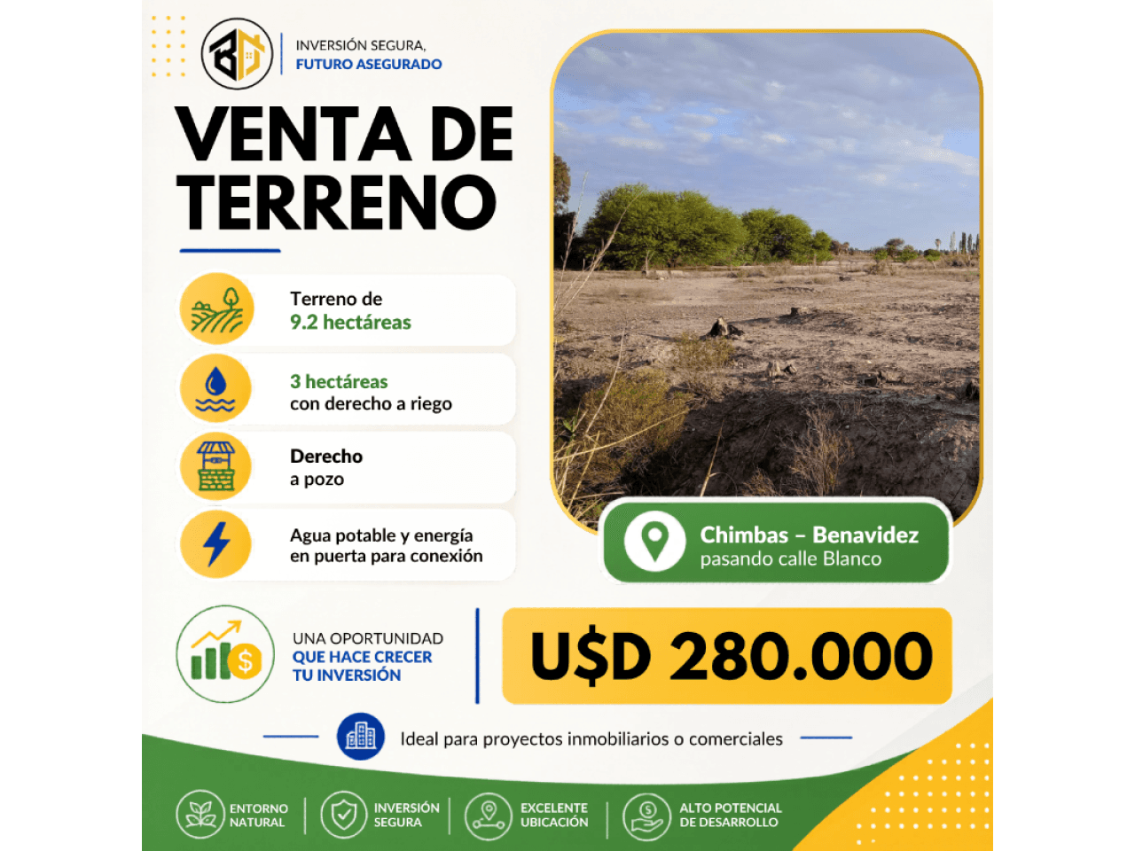 Venta. Terreno De Gran Extensión En Santa Lucia