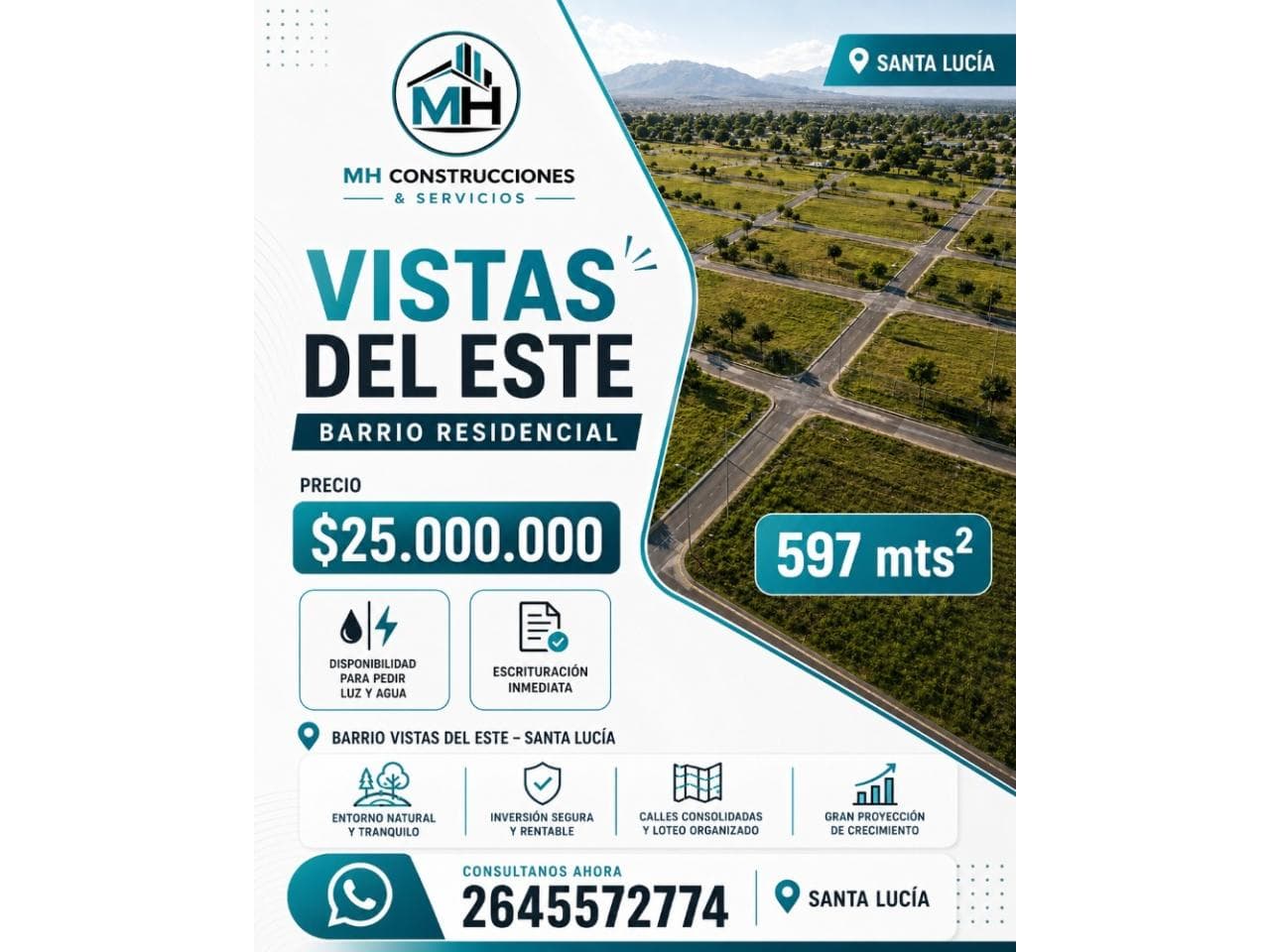 Venta Lote En Santa Lucia, En El Barrio Vistas Del Este