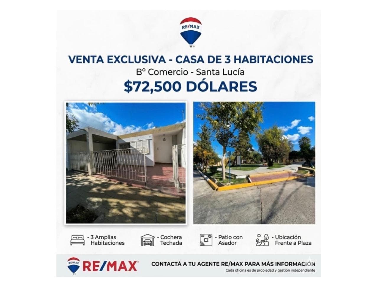 Venta Santa Lucía Tu Casa Frente A La Plaza A Pasos De Centro Comercial