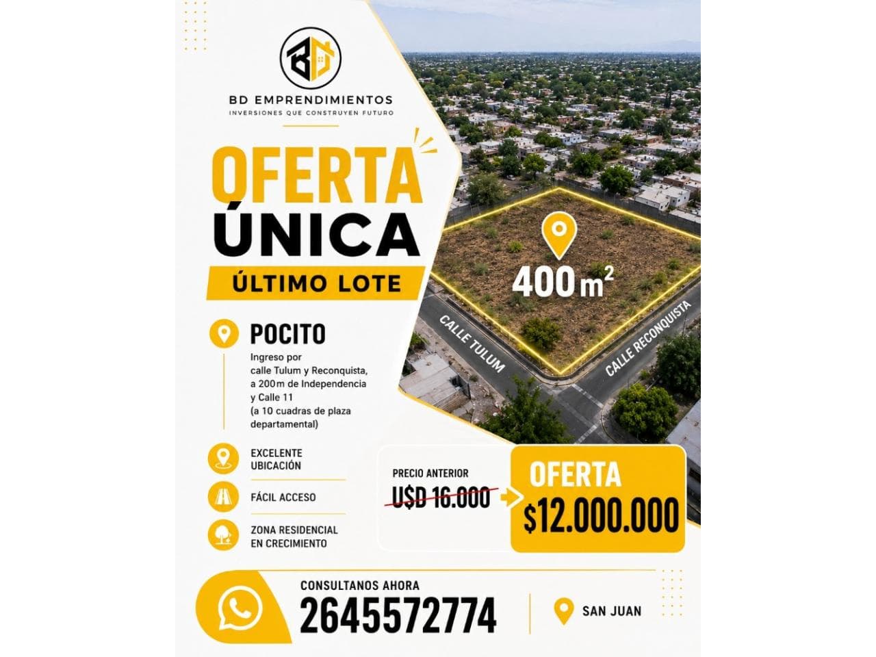 Venta De Lote En El Barrio Don Emilio. Pocito