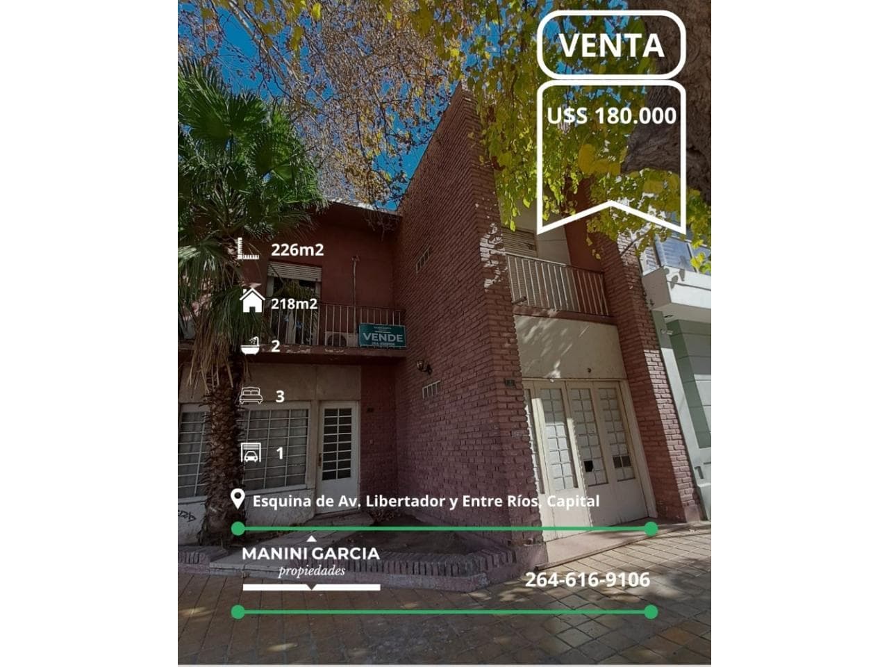 Venta Casa Esquina - Libertador Y Entre Ríos - Capital