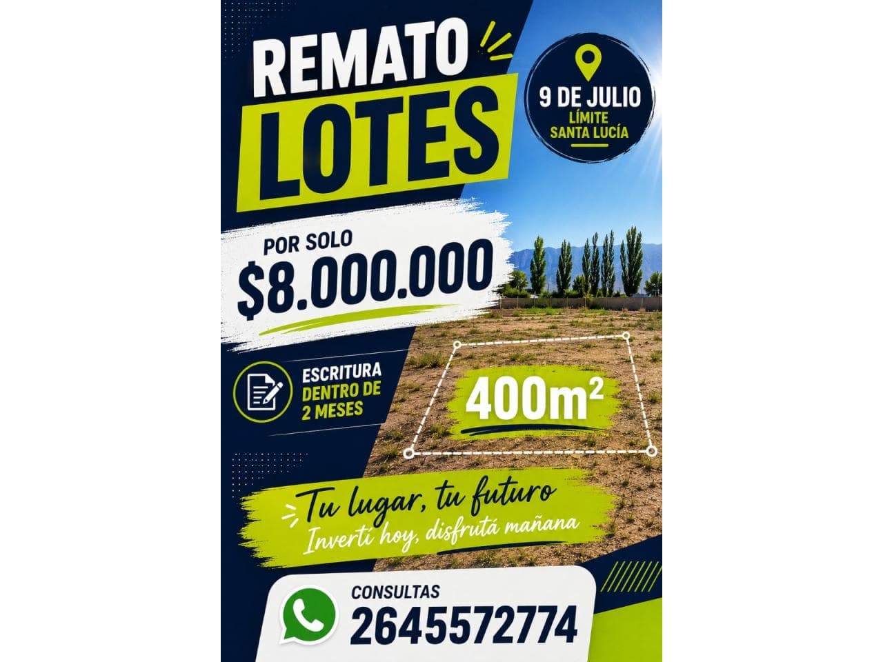 Venta De Lote De 400m2