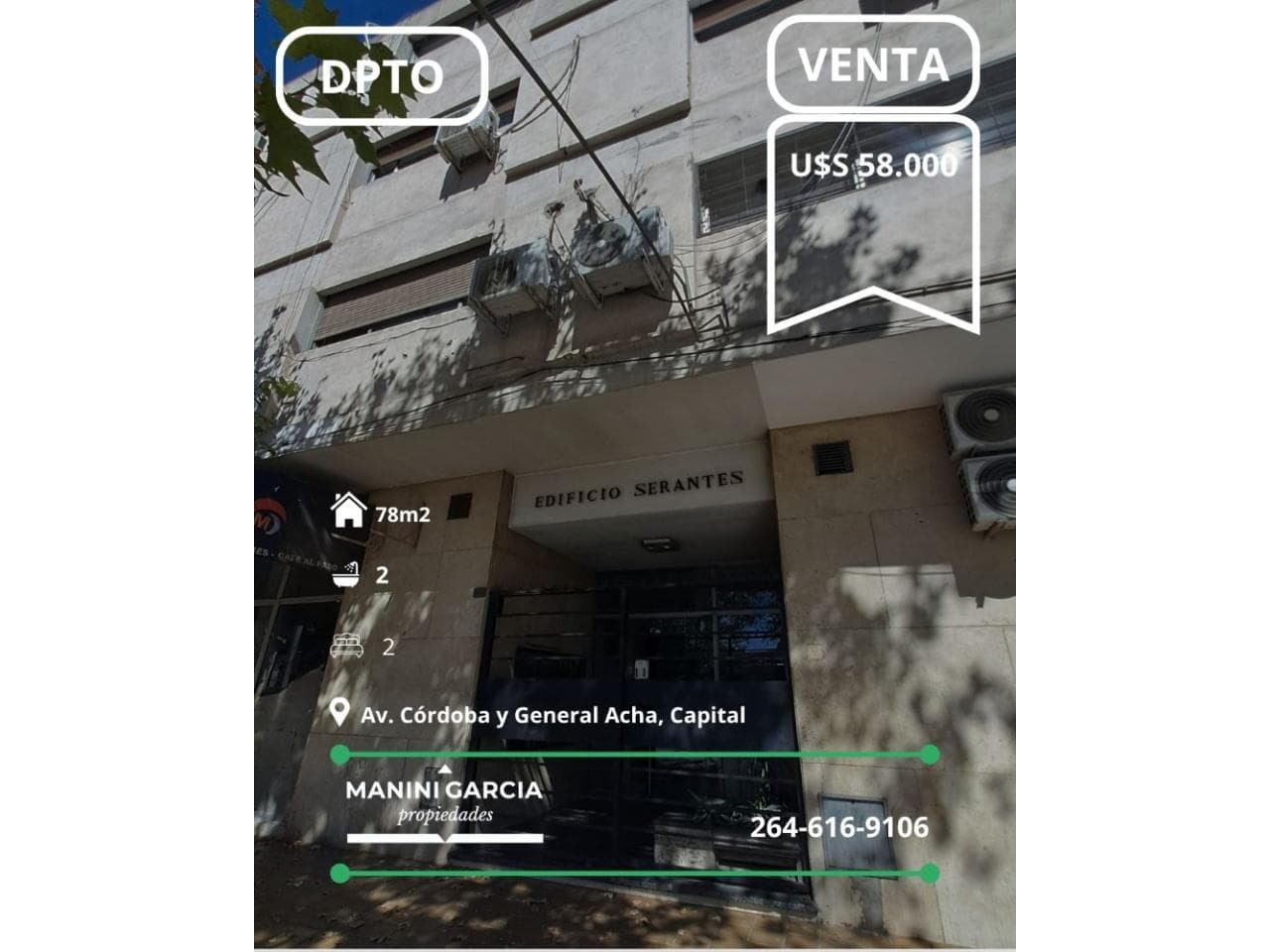 Venta - Departamento De 2 Dormitorios - Ed. Serantes -  Sobre Av. Cordoba - Capital